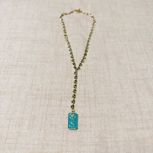 Bohemian gold necklace M429 - Picture 3 of 5